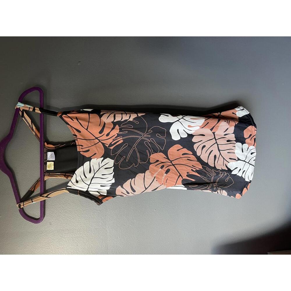 Islander Women's Tropical Leaf Print Dress Size 14